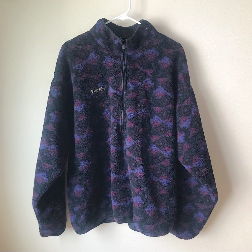 Vintage Columbia Oversized Half Zip Sweatshirt